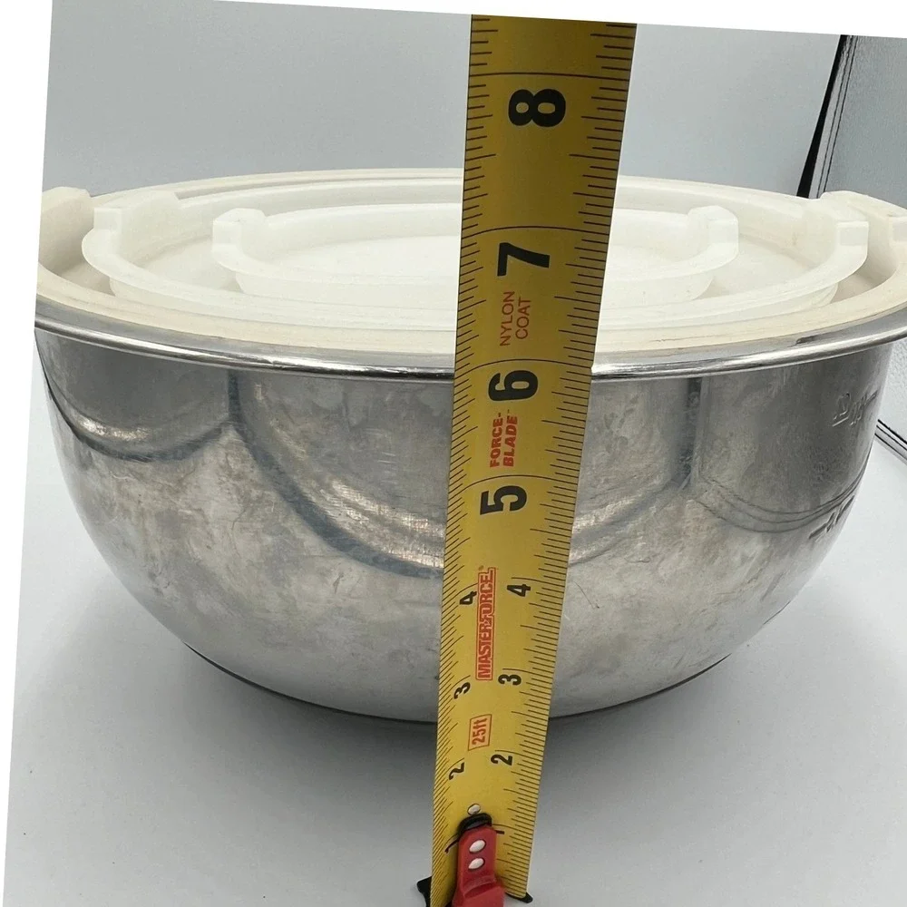 Wolfgang Puck Mixing Bowl Set Unisex OS Silver Good Stainless Steel Lidded 3pc